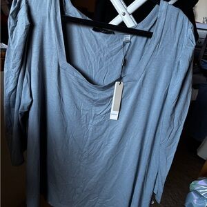 Tahari Light Blue Blouse